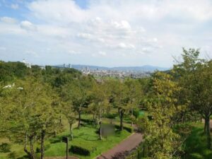 摂津峡公園から見える高槻市の景色の写真