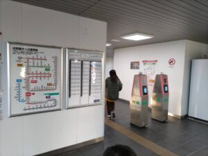 西熊本駅の改札の写真
