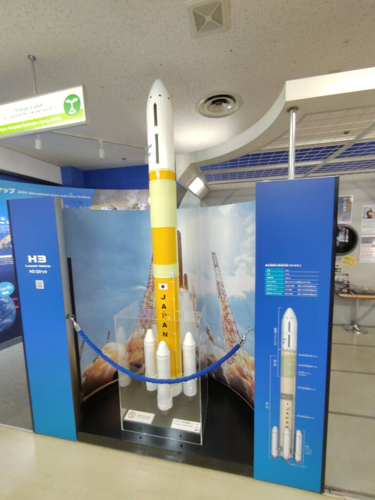 H3ロケットの模型の写真