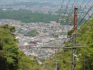 ケーブルカーから見た街並みの写真