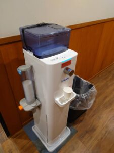 大浴場前にある給水機の写真