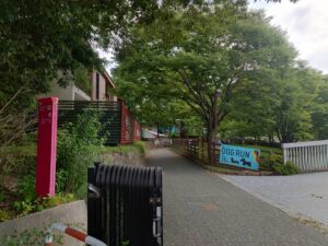 アイリスイン城陽の建物の方へ向かう道の写真