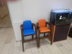 ベビーチェアが置いてある写真