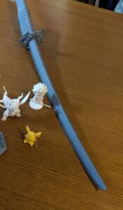 伸びる刀を伸ばしたらこんな感じになる写真